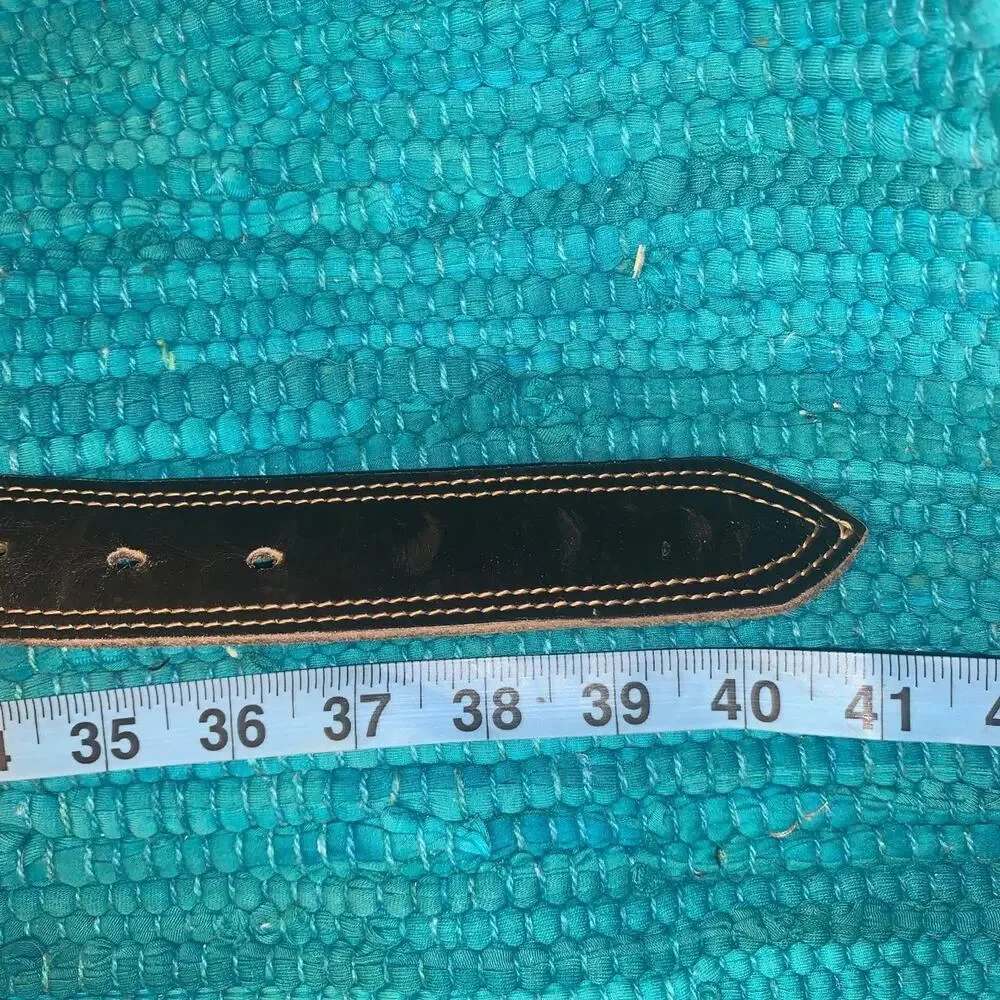 VINTAGE NATIVE ARTIST SONYA SIGNED BEADED LEATHER BELT W/ 